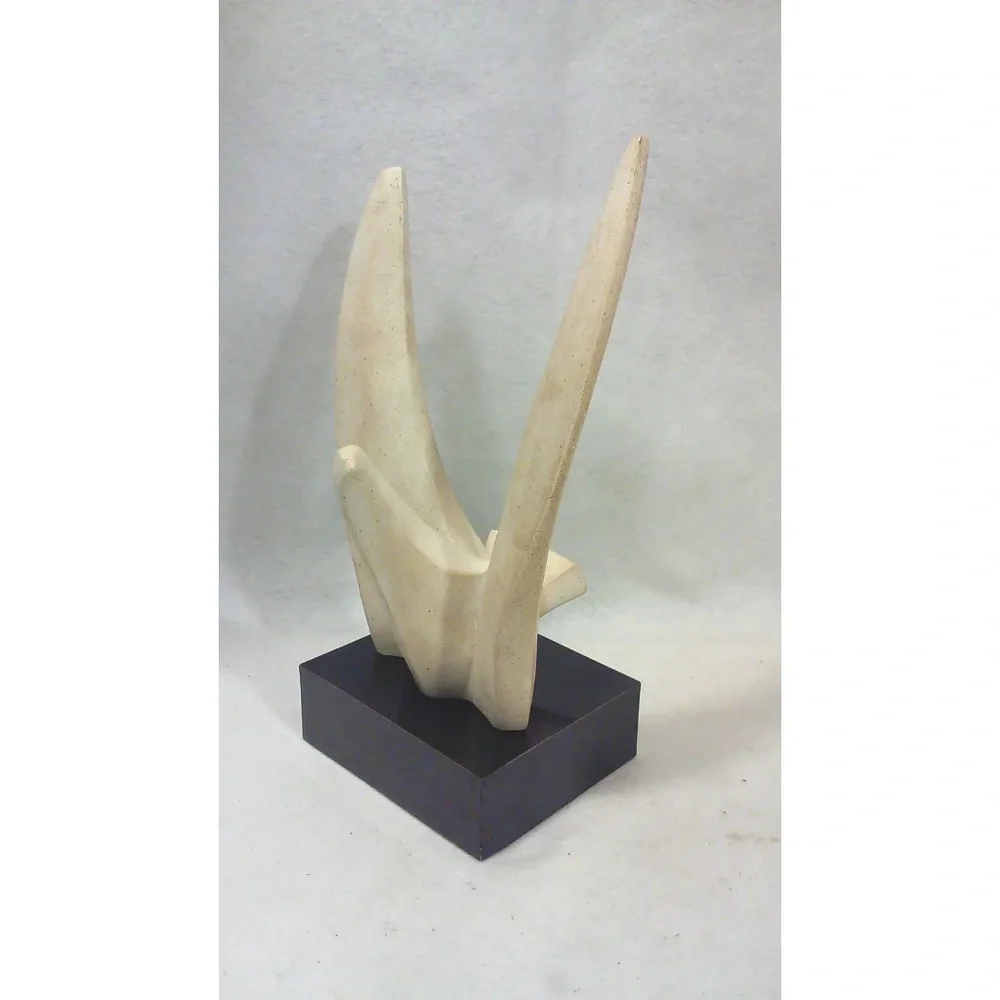 Vintage Modernist Bird Stone Sculpture 70s Czech Artist Sculpture Austin Product